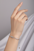 Twinkly Pearl Silver Link Bracelet | Jewellery For women