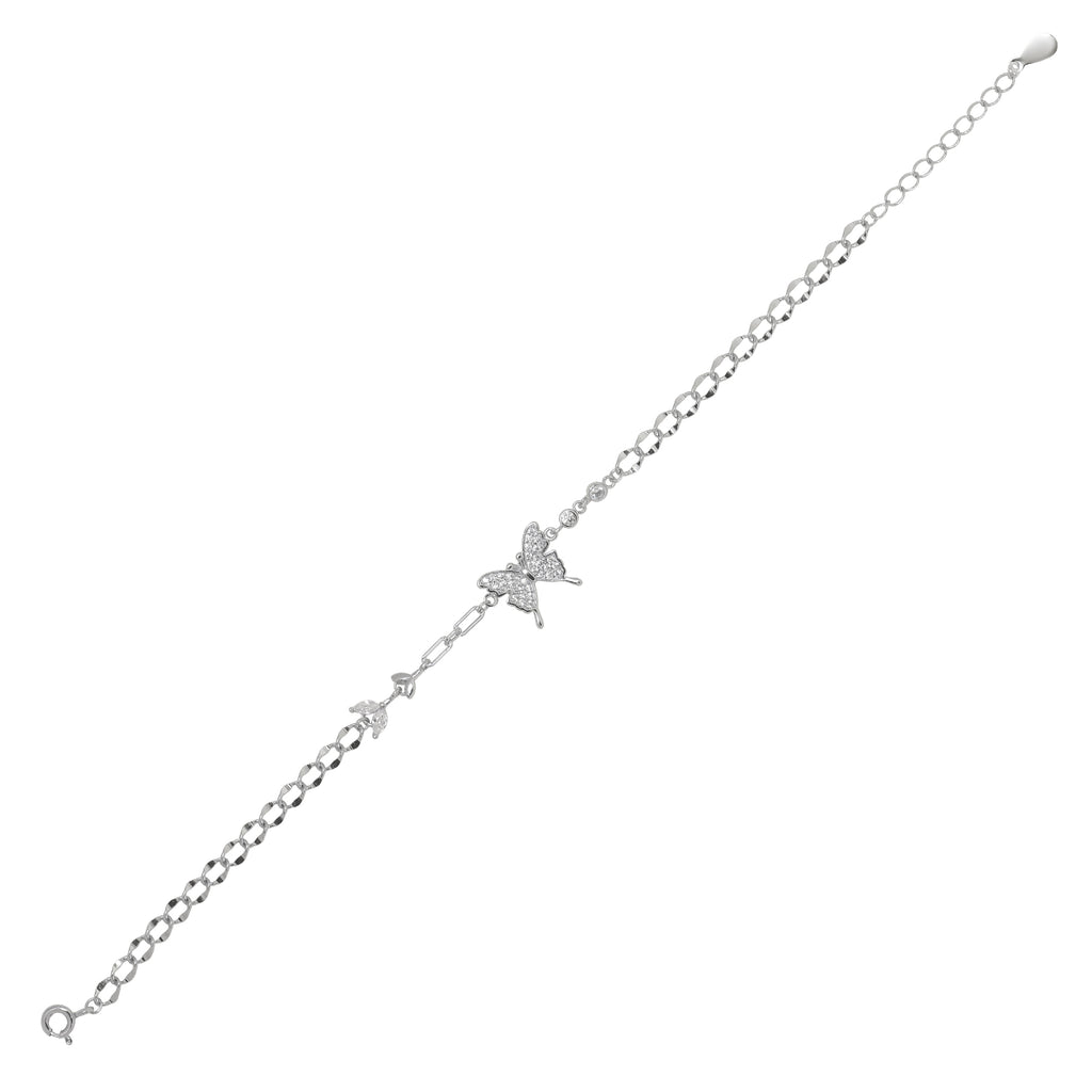 Sweet Dreams Butterfly Silver Bracelet | Silver Butterfly Bracelet