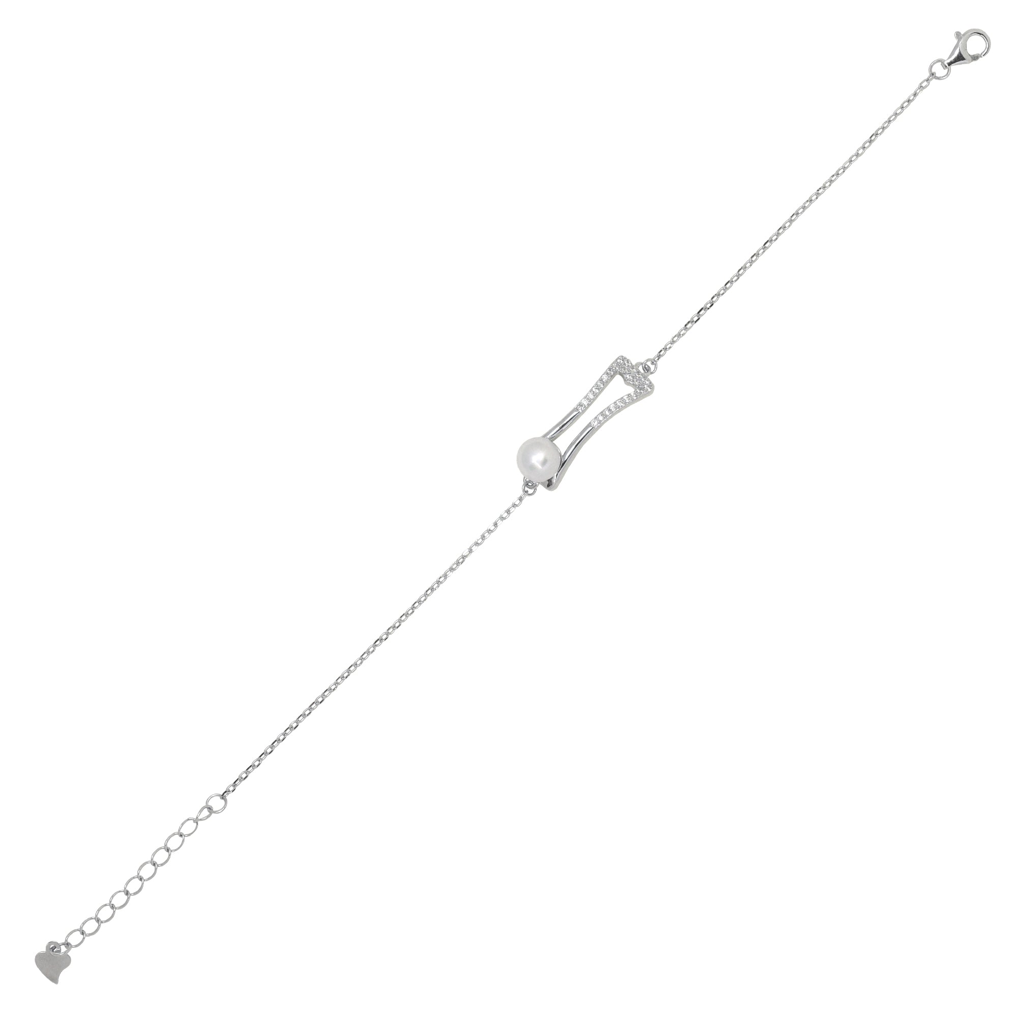 Pearl Embrace Silver Chain Bracelet | 925 Bracelet for women