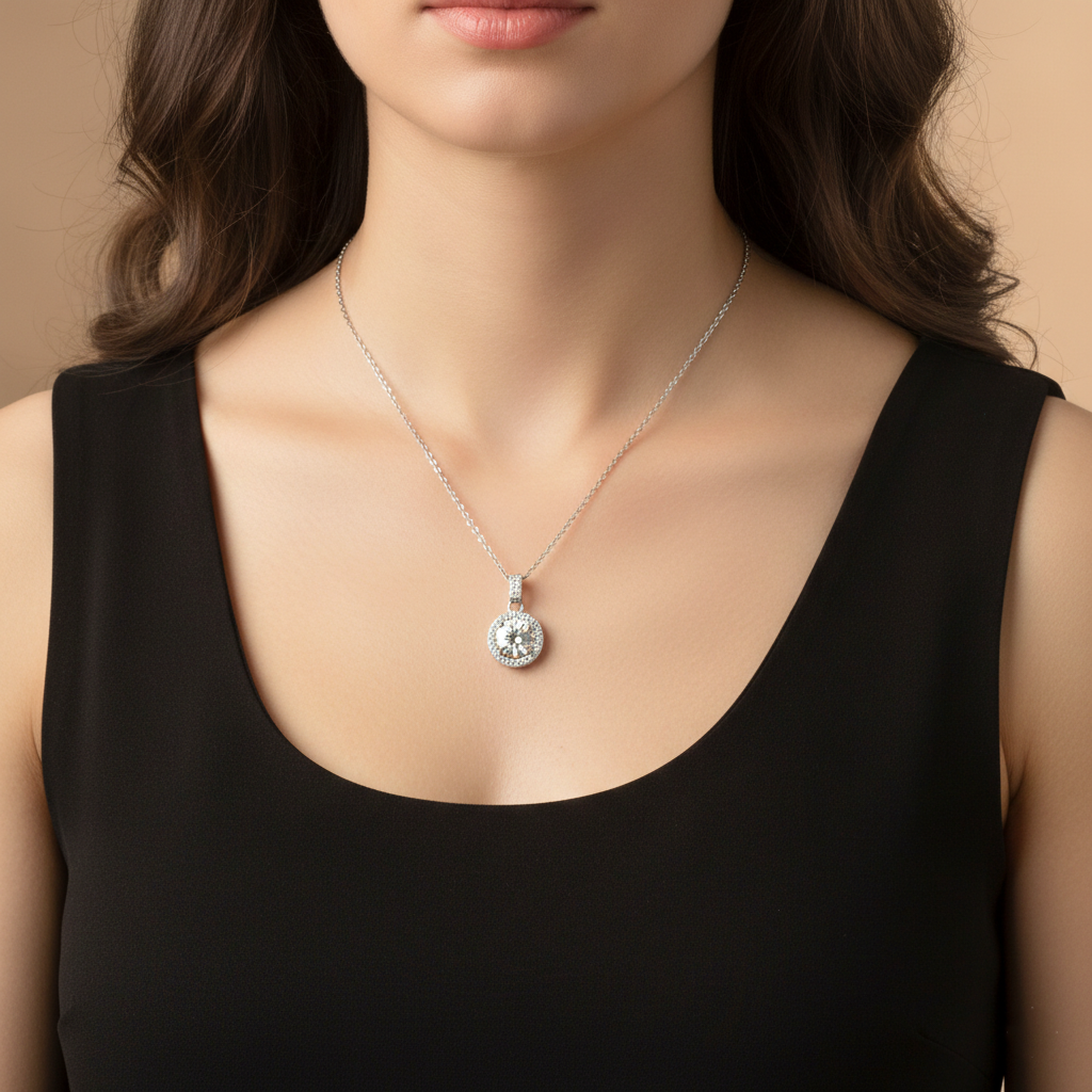 Infinite Love Halo Silver Pendant | 925 Silver Pendant