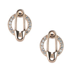 Modern Twist Sparkle Huggie Studs | Sterling Silver Earrings For Women