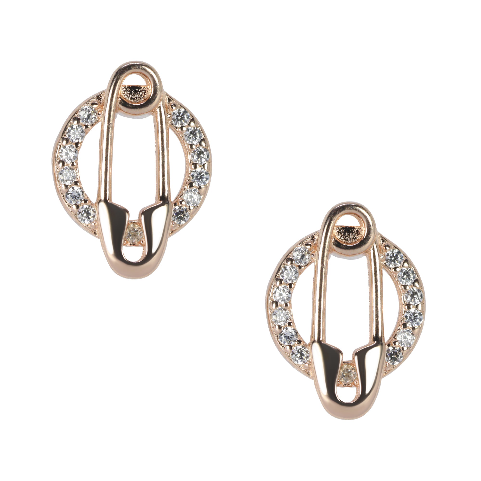 Modern Twist Sparkle Huggie Studs | Sterling Silver Earrings For Women