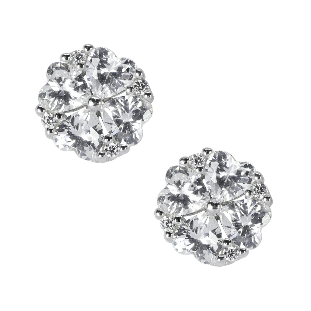 Luxurious Statement Silver Stud Earrings | Sterling Silver Jewellery For Women