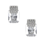 Brilliant Silver Square Stud | 925 Silver Earring for women