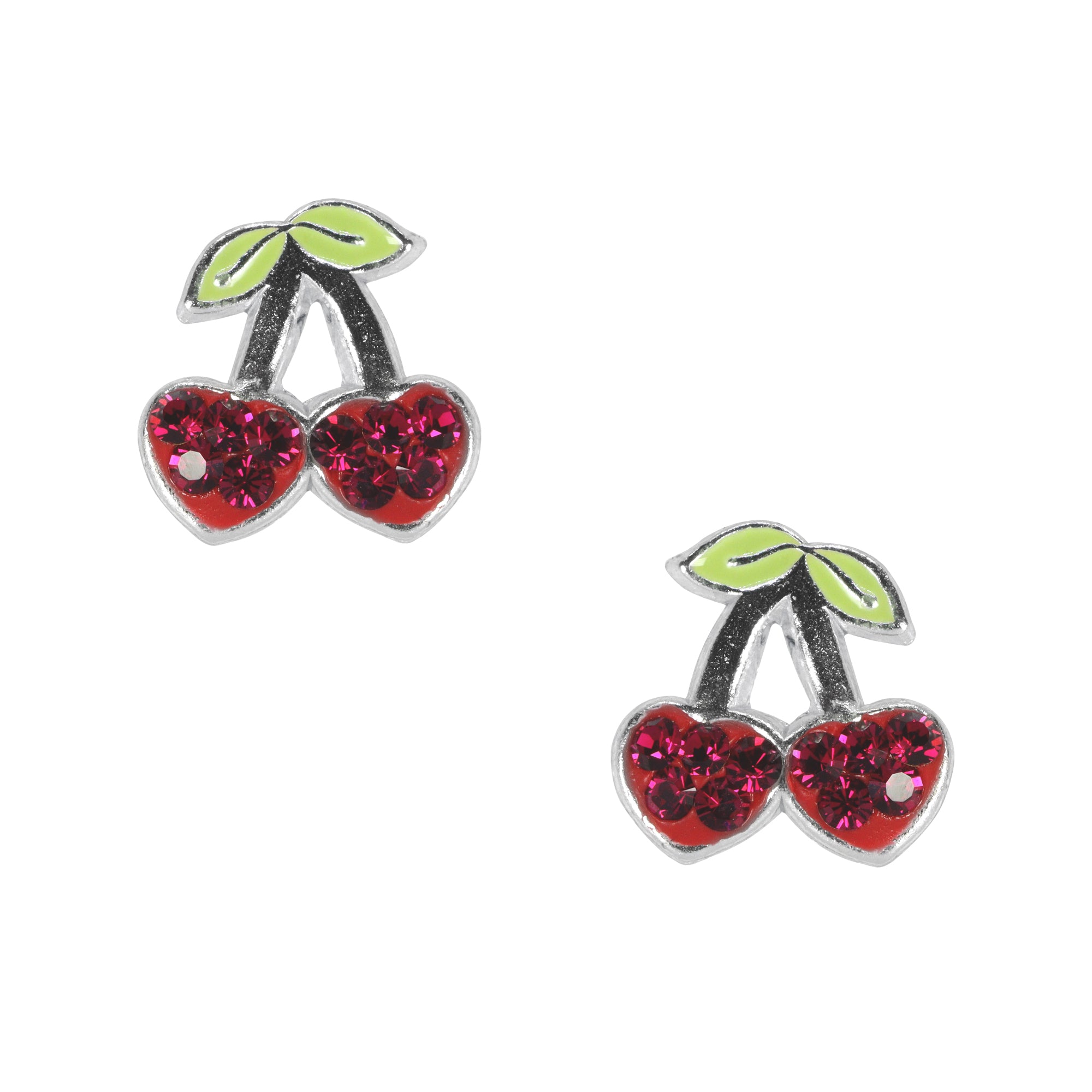Twinkly Tiny Cherry Silver Set | Silver Jewellery For Kids