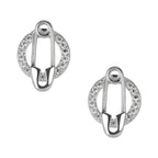 Modern Twist Sparkle Huggie Studs | Sterling Silver Earrings For Women