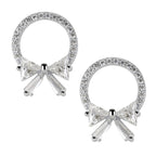 Silver Elegant Bow Earrings | Sterling Silver Earring For Women