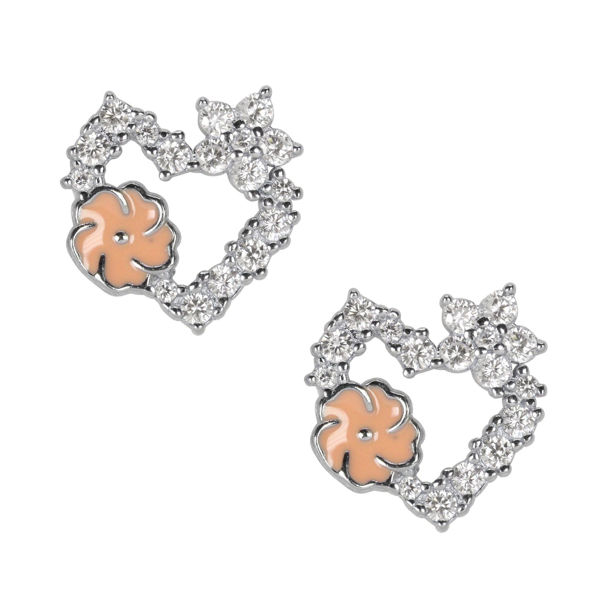 Sterling Silver Floral Studs for Women