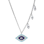 Baguette Drop Evil Eye Charm | 925 Silver Evil Eye Pendant