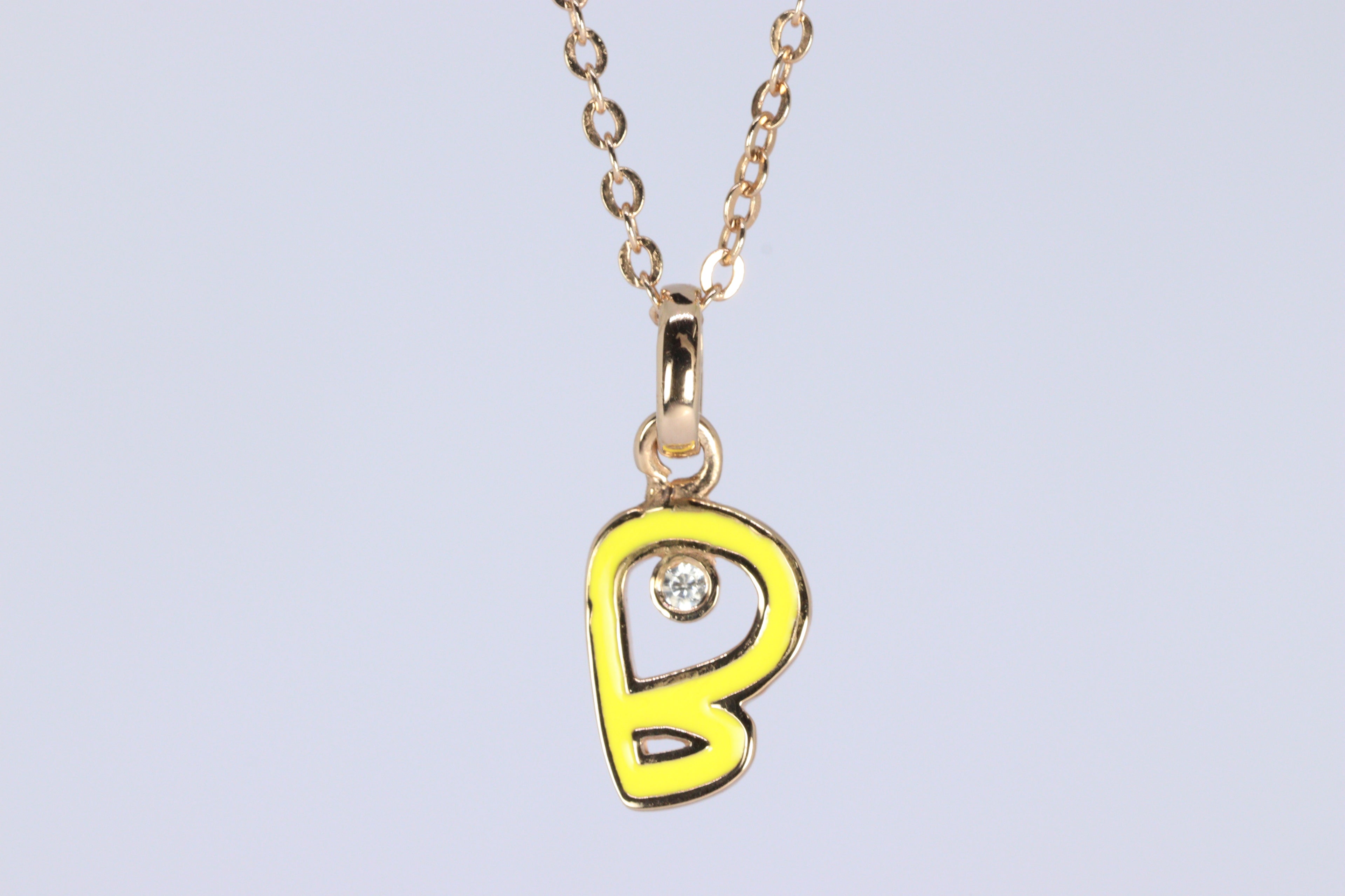 Bumblebee Bliss Initial Silver Pendant