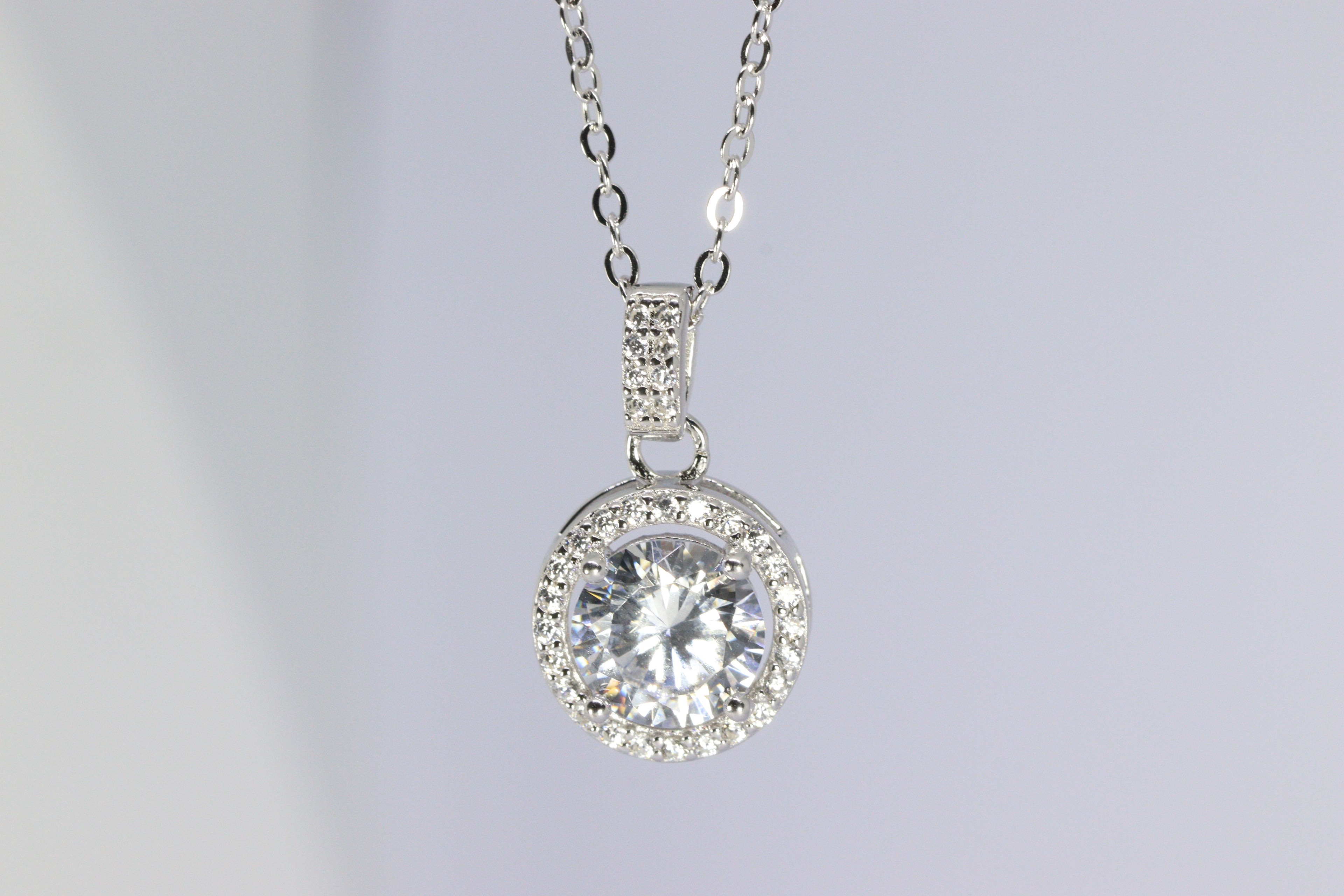 Infinite Love Halo Silver Pendant