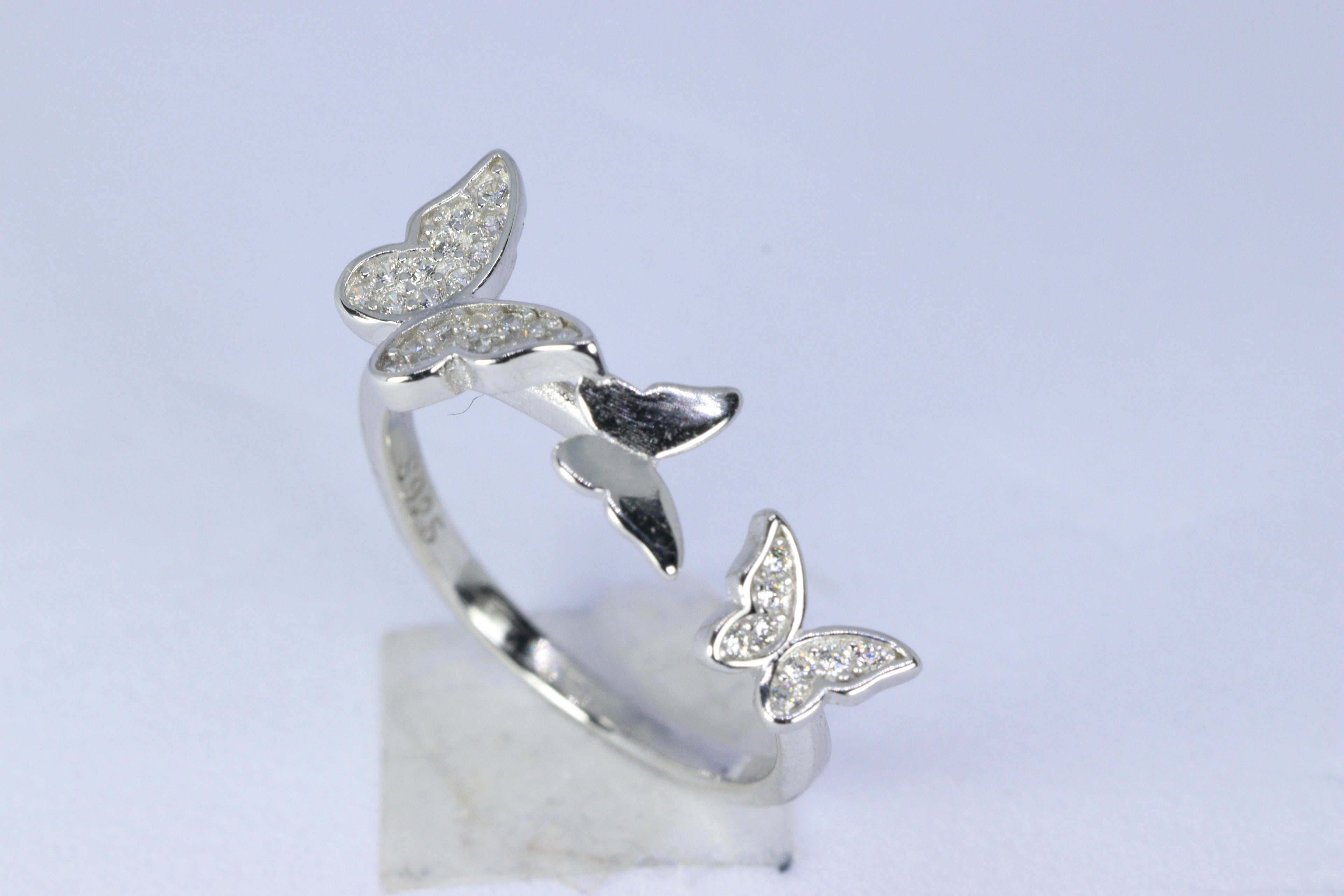 Silver Butterfly Grace Ring