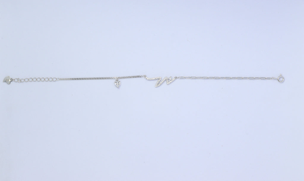 My Heartbeat Sparkle Silver Bracelet