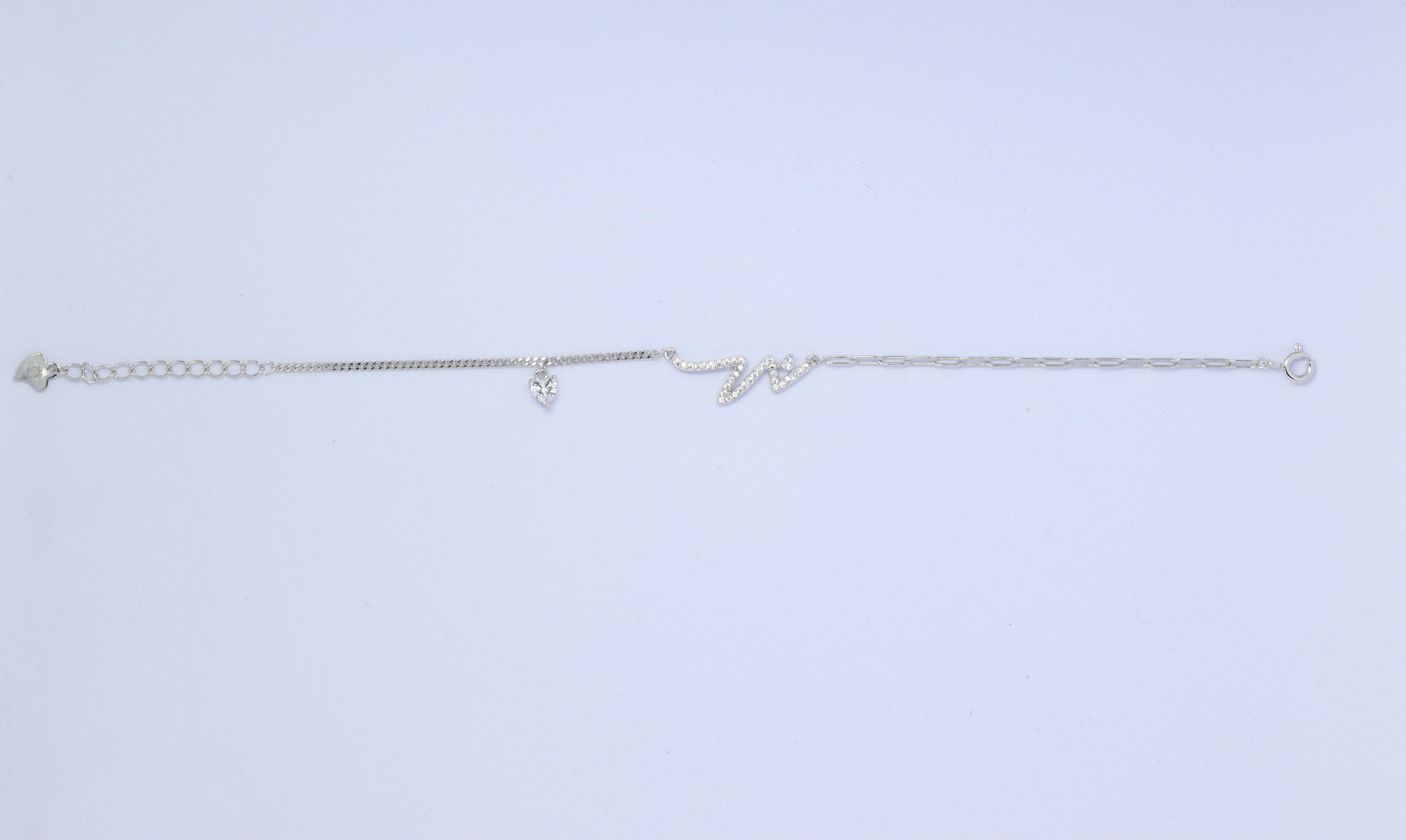 My Heartbeat Sparkle Silver Bracelet