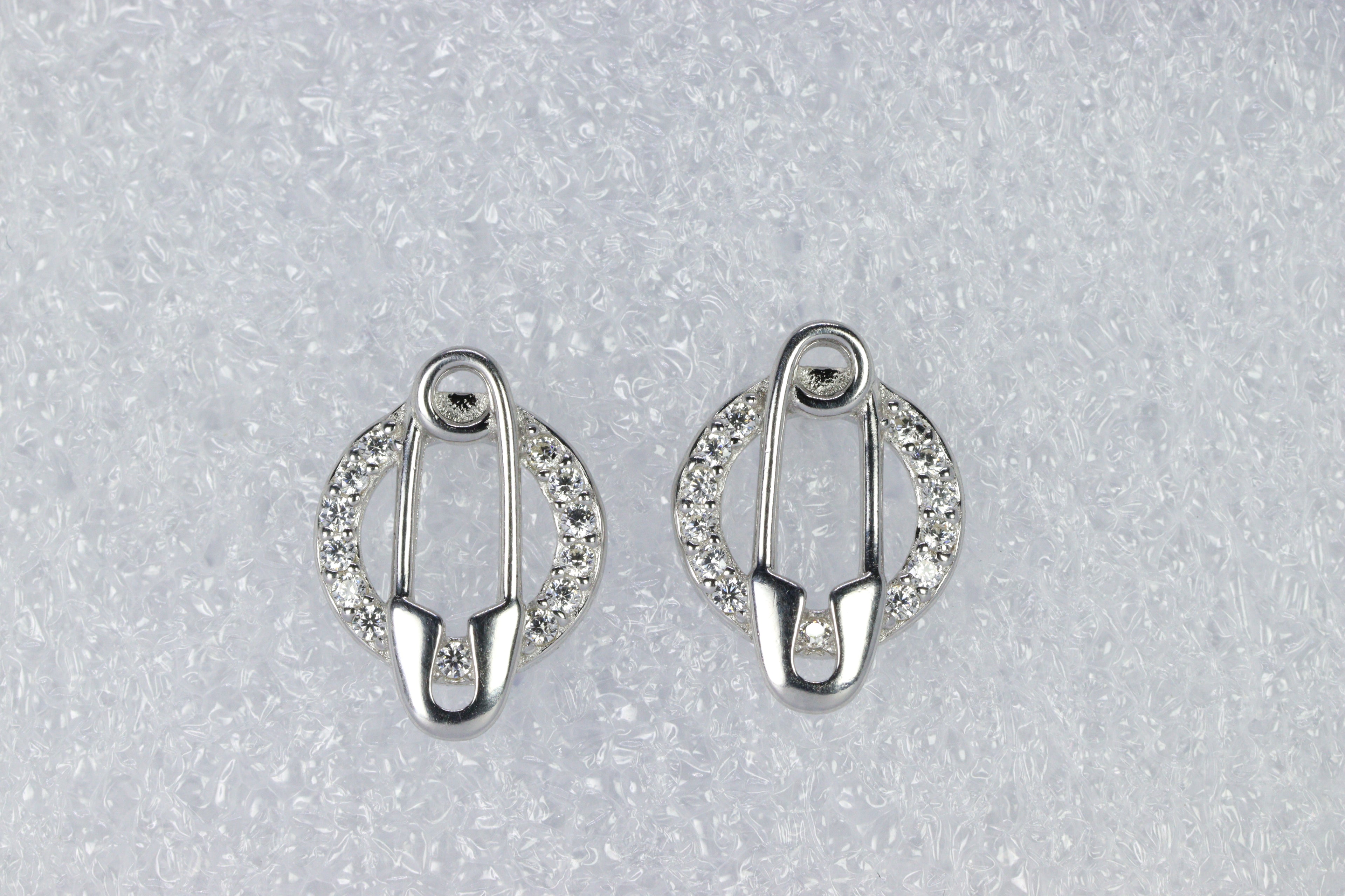 Modern Twist Sparkle Huggie Studs