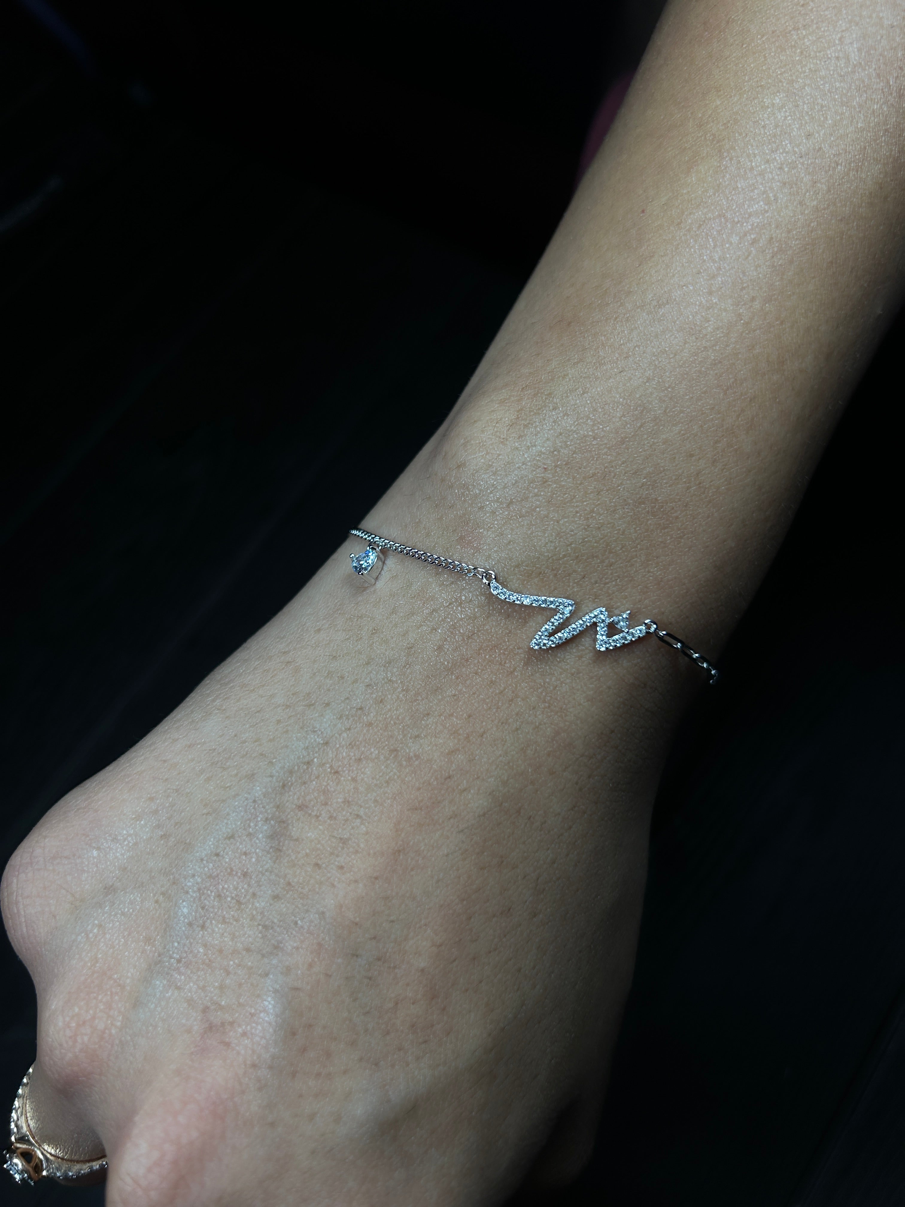 My Heartbeat Sparkle Silver Bracelet