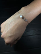Pearl Embrace Silver Chain Bracelet
