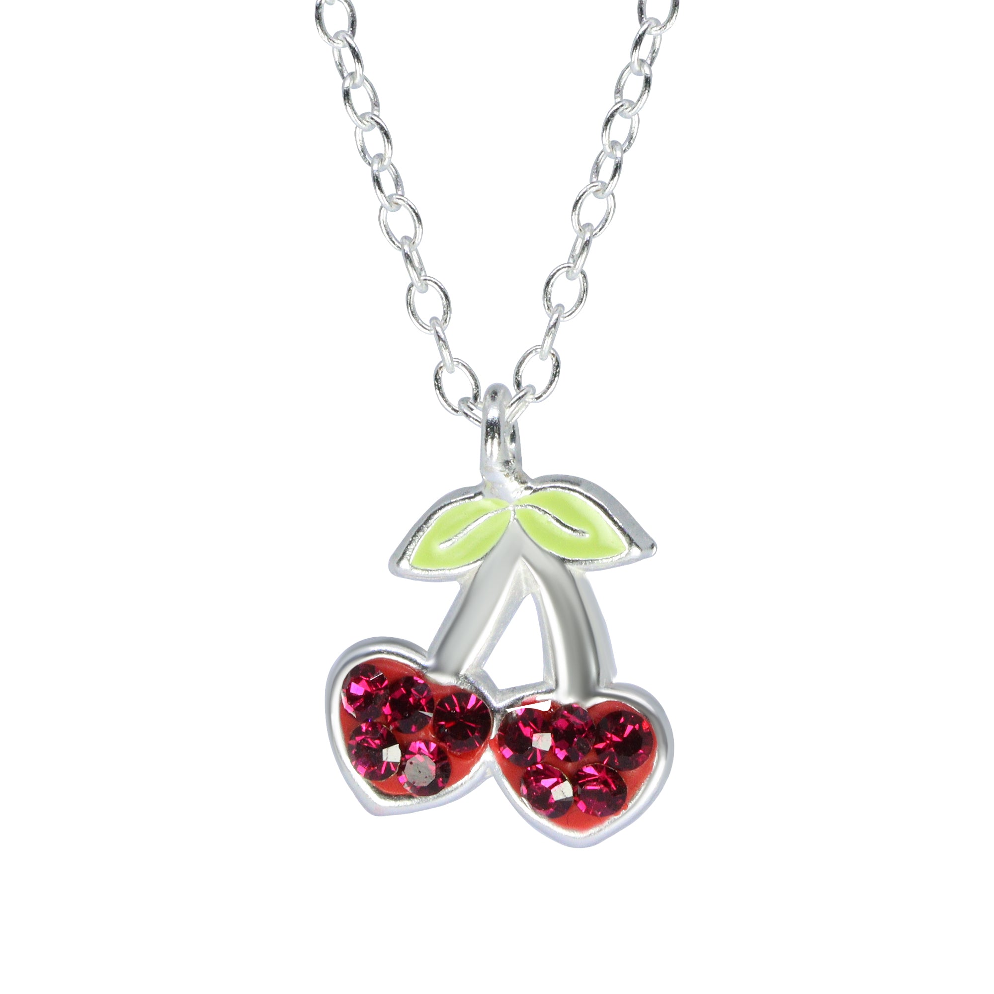 Twinkly Tiny Cherry Silver Set | Silver Jewellery For Kids