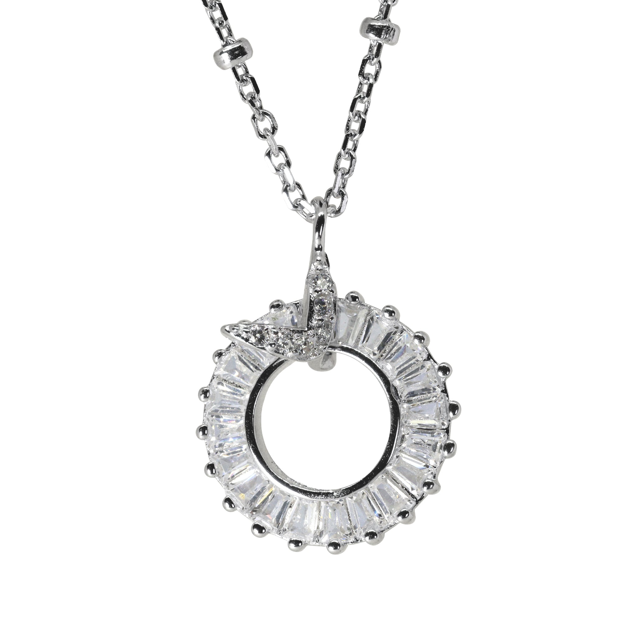 Circle of Light Butterfly Silver Necklace | Silver Pendant Jewellery