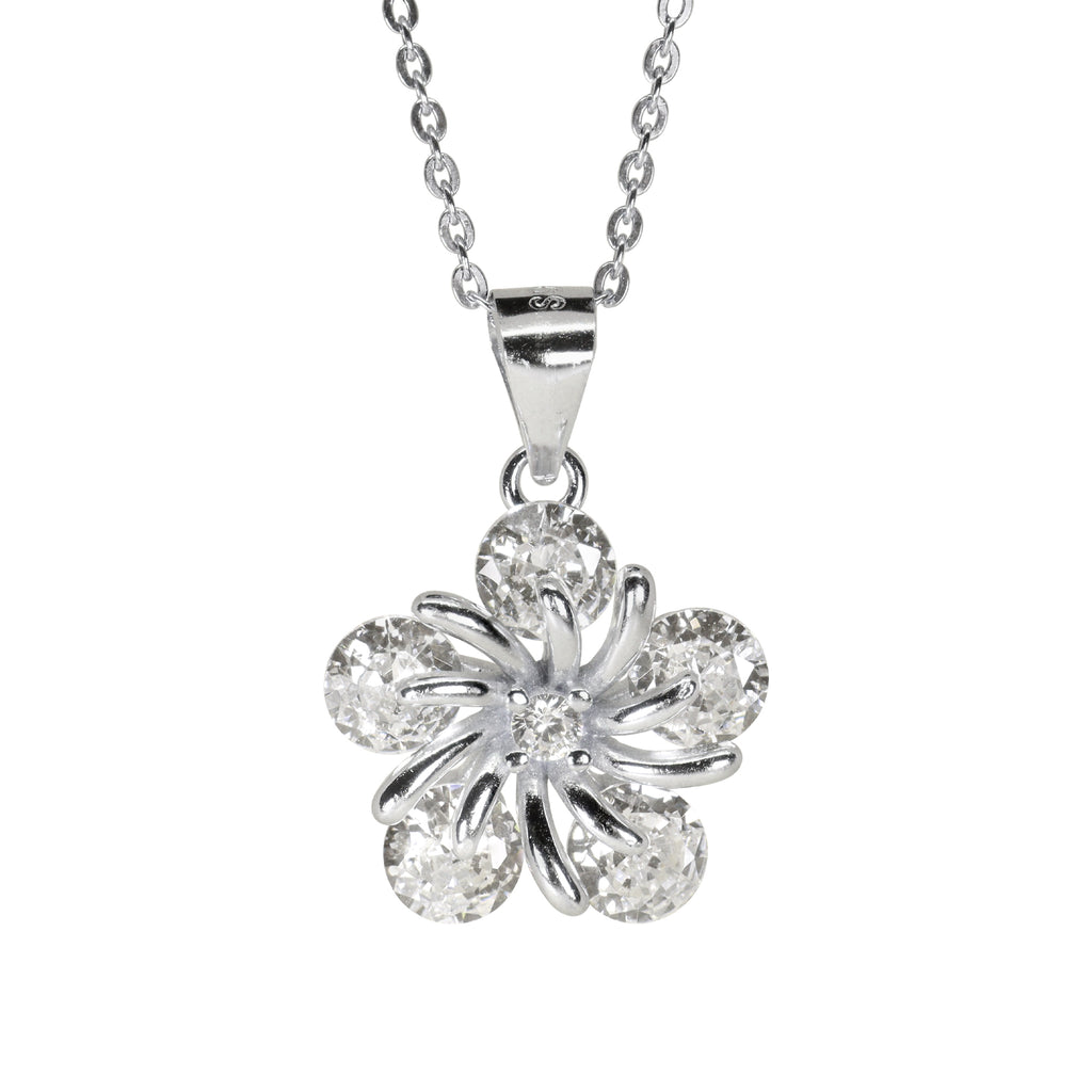 Silver Whisper Flower Pendant