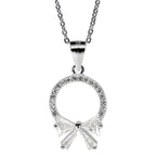 Silver Elegant Bow Pendant