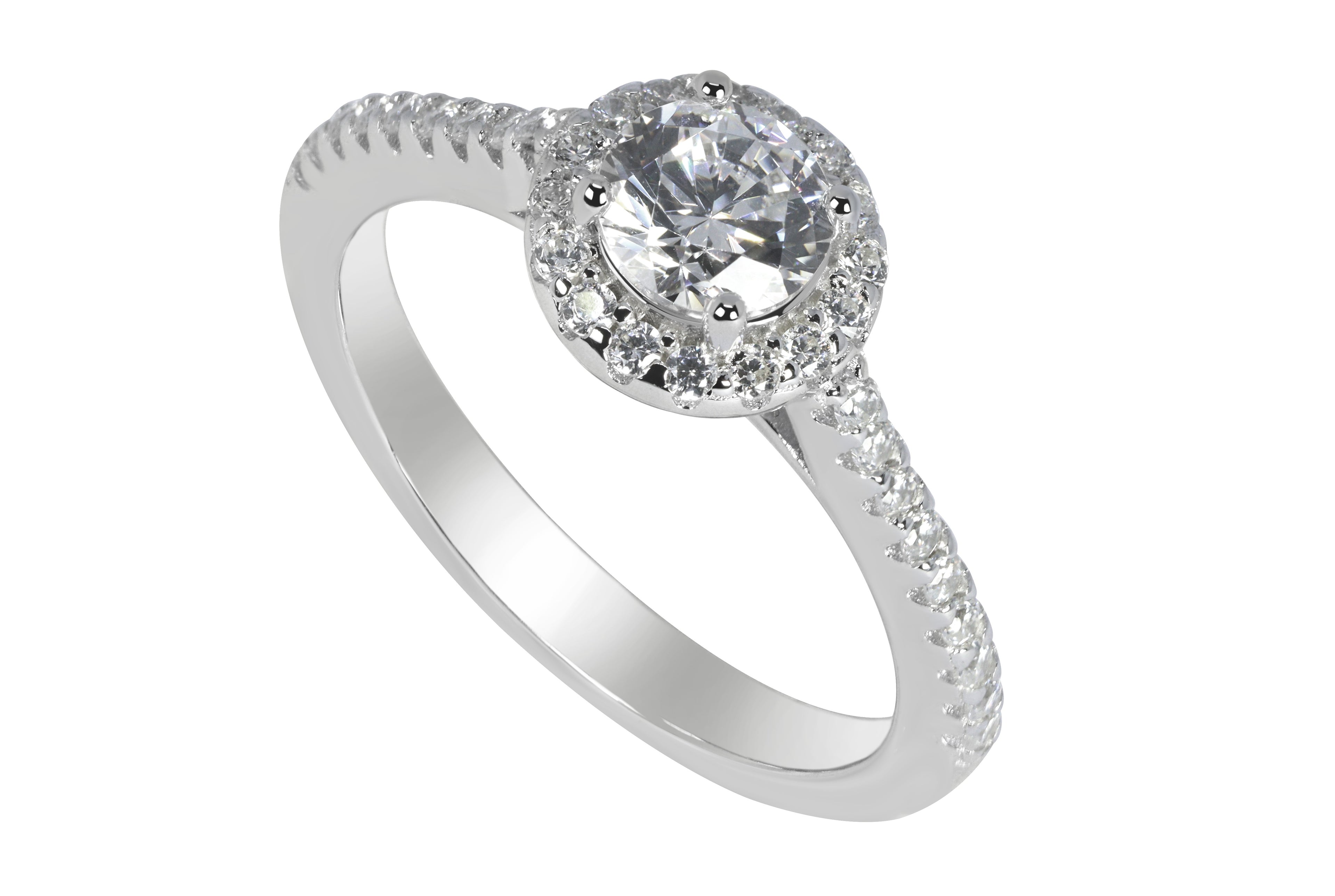 Sterling Solitaire Silver Ring