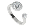 Twisted Fate: Open Band Promise Silver Ring