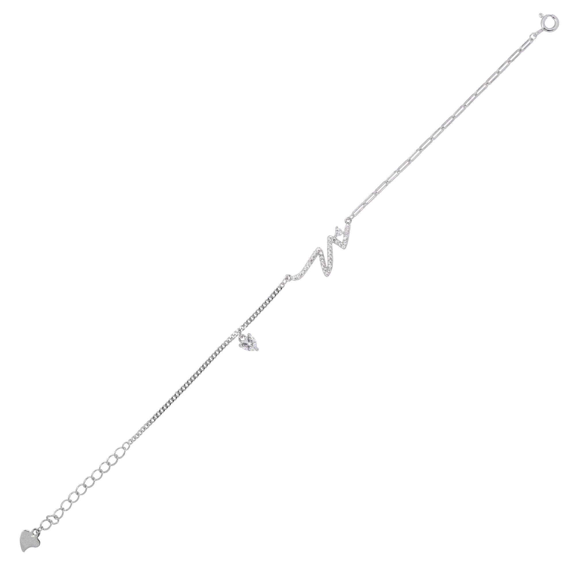 My Heartbeat Sparkle Silver Bracelet | 925 Silver Jewellery