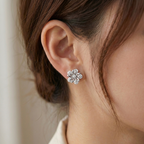Silver Whisper Flower Earring | Silver Earring for Women