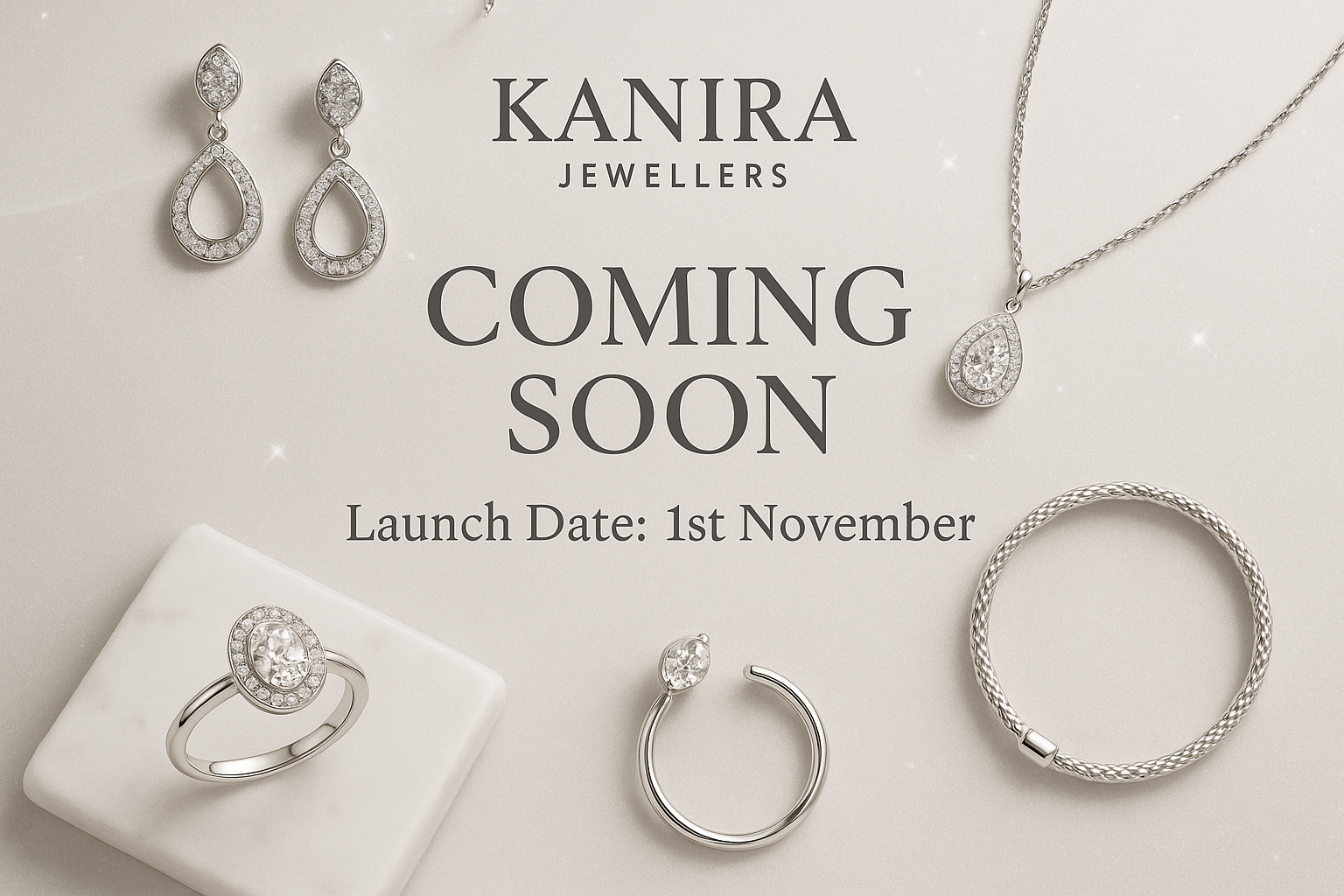 Kanira jewellers silver jewellery write coming soon Launch date 1st November 