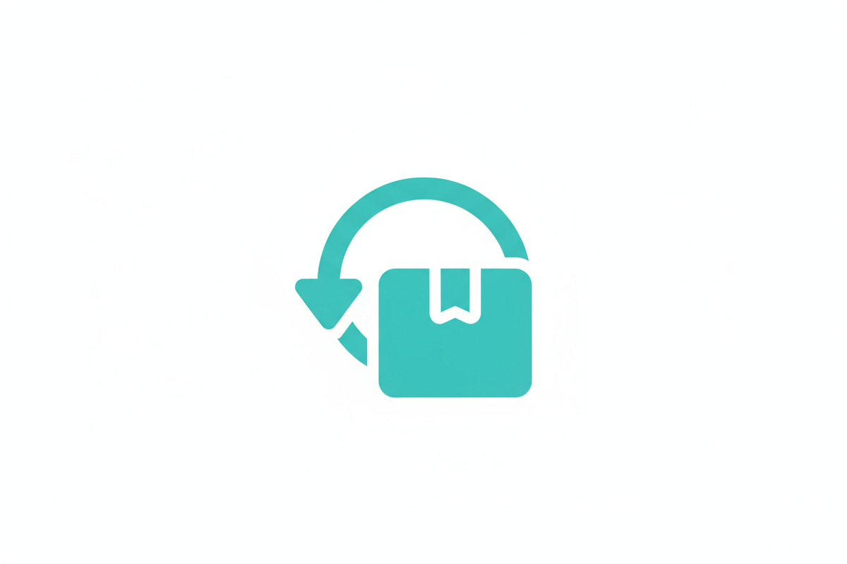 Return goods icon and make it in this shade colour 2EC3C8